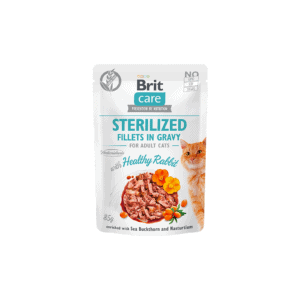 Brit Care Cat Sterilized konservai katėms maiš. Fillets in Gravy Healthy Rabbit 85 g