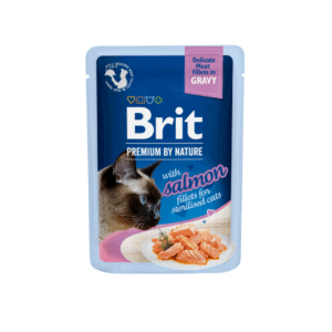 Brit Premium Cat Delicate konservai katėms maiš. Salmon for Sterilised in Gravy 85 g