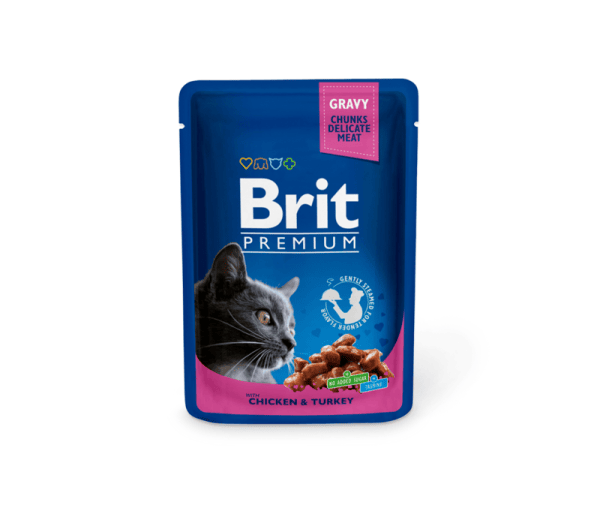 Brit Premium konservai katėms Chicken & Turkey 100g
