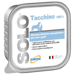 SOLO Tacchino konservai šunims su kalakutiena šunims vieno baltymo šaltinis.