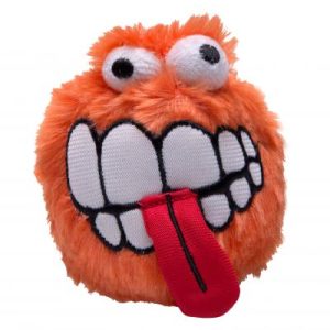 ROGZ Fluffy Grinz minkštas kamuoliukas M oranžinis