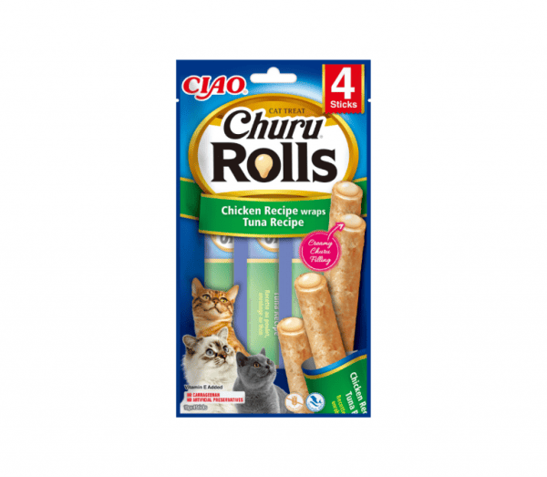 Churu Cat Rolls Chicken Tuna, skaniukai, churu