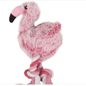 Pliušinis žaislas šunims flamingas