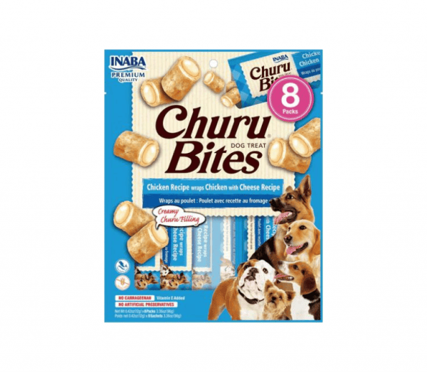 Churu Dog Bites skanėstas šunims Chicken Cheese 96g