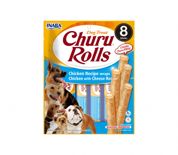 Churu Dog skanėstas šunims Rolls Chicken Cheese 96g