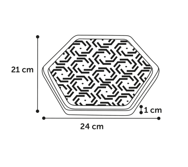 Laižymo kilimėlis šešiakampio formos