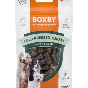 Boxby Cold Pressed Turkey begrūdžiai skanėstai 100g