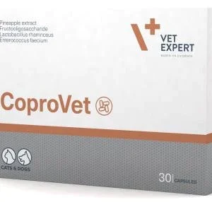 VetExpert CoproVet pašaro papildas šunims ir katėms 30 kaps.
