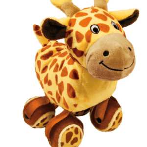 Žaislas KONG žirafa su teniso kamuoliukais 25cm