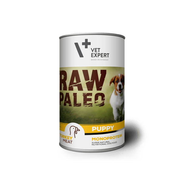 Raw Paleo Puppy turkey konservai 400gx6vnt