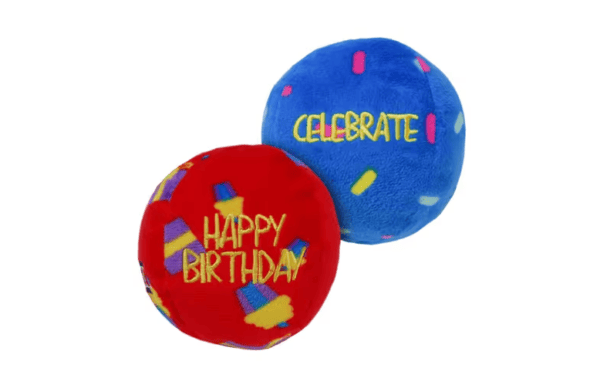 KONG Occasions Birthday Balls M pliušiniai kamuoliukai 2vnt