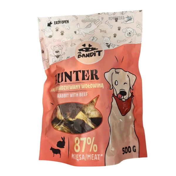 Mr Bandit Hunter triušių ausytės su jautiena 500g