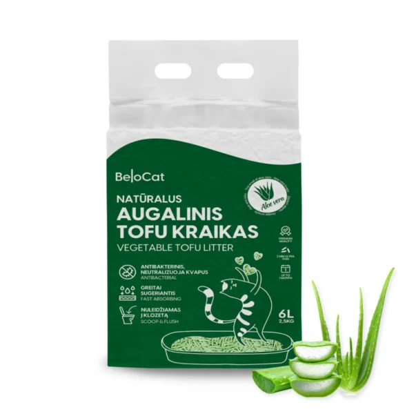 Tofu kačių kraikas aloe vera kvapo 6l