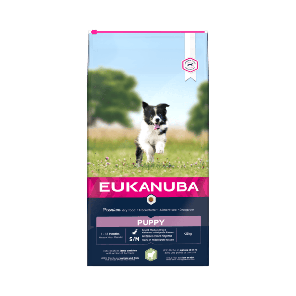 eukanuba puppy sm breeds lamb rice 12 kg