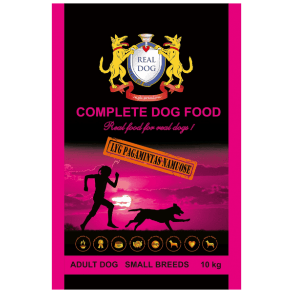 real dog small breeds visavertis pasaras mazu veisliu suaugusiems sunims su vistiena 10kg