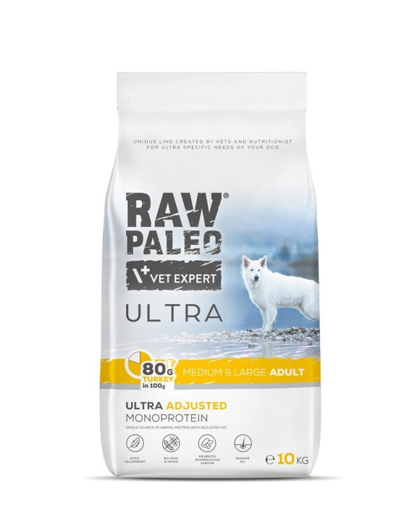 RAW PALEO Ultra Turkey Medium&Large Adult 10kg 