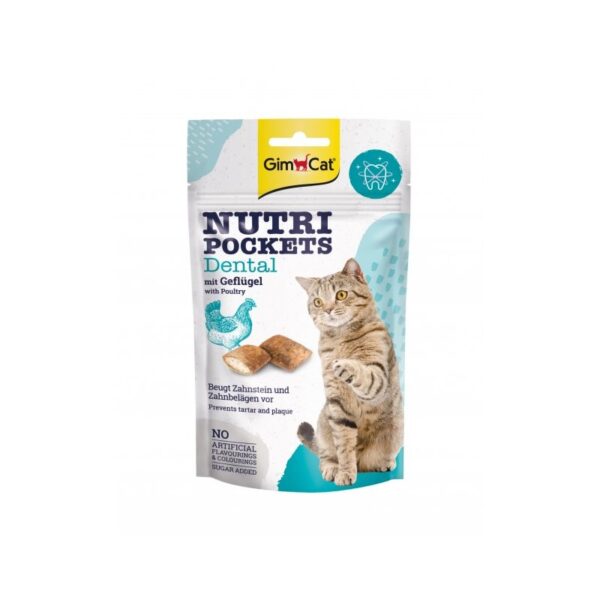 GimCat Nutri Pockets Dental skanėstai katėms 60g