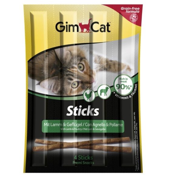 GimCat Sticks Lamb & Poultry Grain Free 4 vnt