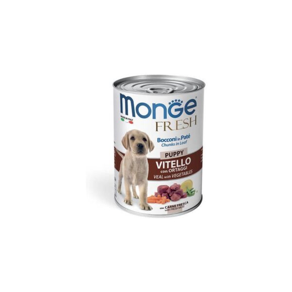 Monge Fresh Puppy konservuotas pašaras jauniems šunims su vištiena 400g