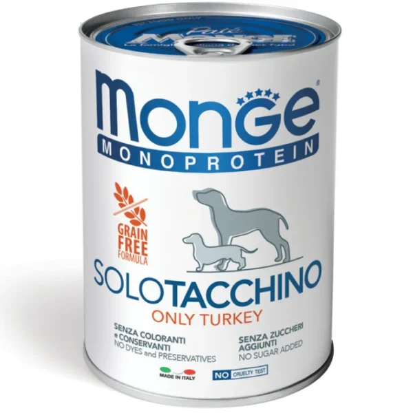 Monge Monoproteico solo turkey 400g x 6vnt