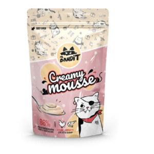 Mr Bandit Creamy Mousse skanėstai katėms vištiena ir krevetėmis 60g