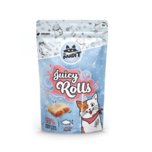 Mr Bandit Juicy Rolls skanėstai katėms su lašiša 40g