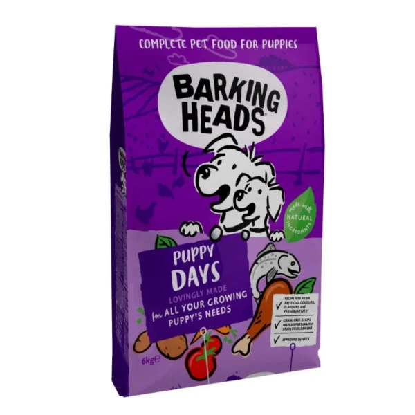 BARKING HEADS Puppy Days Turkey šuniukams su kalakutiena 6kg