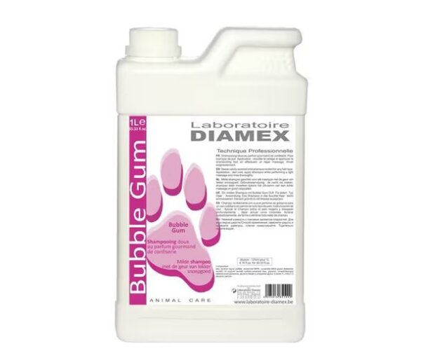 Diamex Bubble Gum šampūnas visų tipų kailiui gumos kvapas 1l