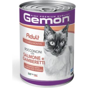 Gemon Wet Cat chunkies Adult with salmon&shrimps 415g x 6vnt