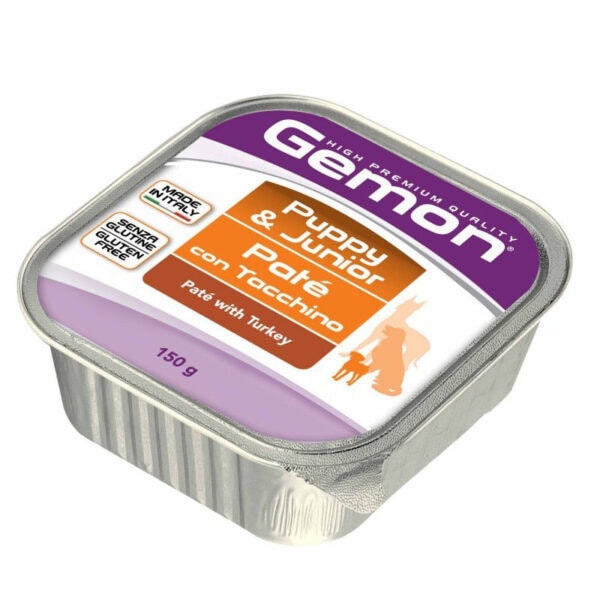 0000280 gemon all breeds puppy konservuotas pastetas jauniems suniukams su kalakutiena 150g