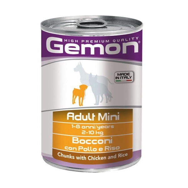 0000292 gemon mini adult konservuotas pasaras su vistiena ir ryziais 415g