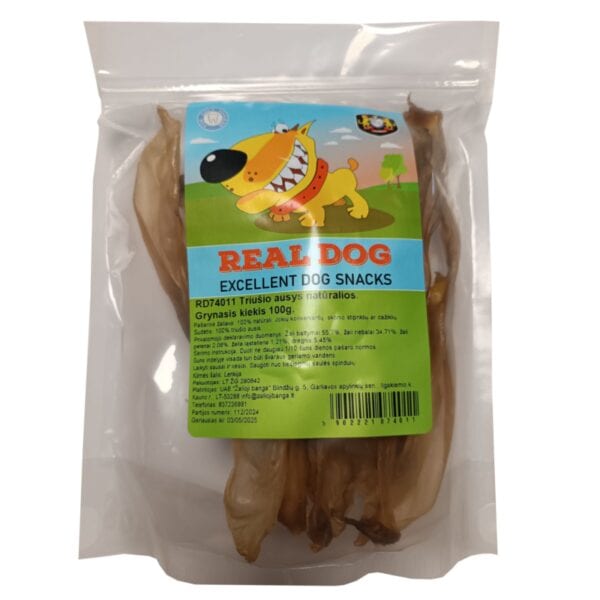 Real Dog Triušio ausys naturalios 100g