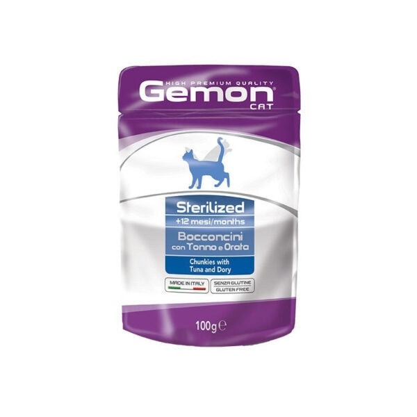 0000309 gemon adult konservuotas pasaras suaugusioms katems su tunu ir dorados gabaleliais 100g
