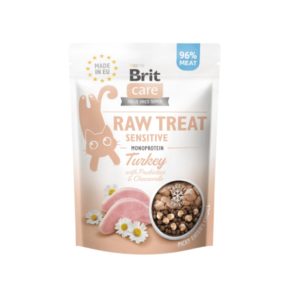 Brit Care Cat Raw skanėstas katėms Sensitive 40g