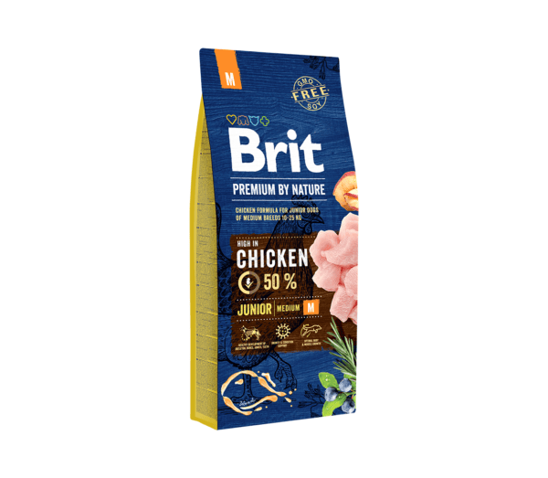 Brit Premium By Nature Junior M sausas maistas šunims
