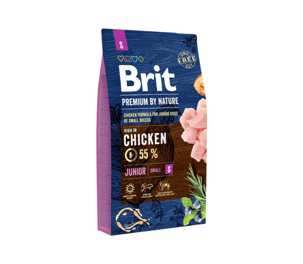 Brit Premium By Nature Junior S sausas maistas šunims 1kg