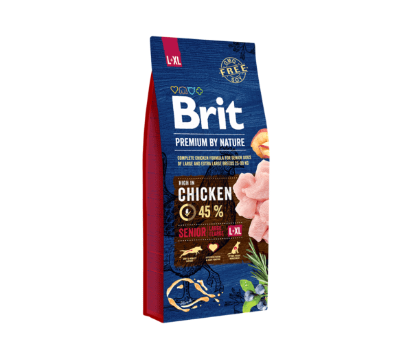 Brit Premium By Nature Senior L/XL sausas maistas šunims 15 kg