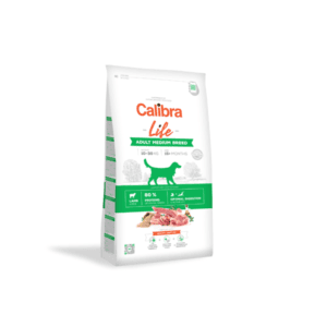 CALIBRA Dog Life Adult Medium Breed Lamb sausas maistas suaugusiems vidutinių veislių šunims su ėriena, 2,5kg