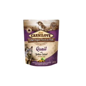 Carnilove konservai šunims Pate Quail with Yellow Carrot 300 g