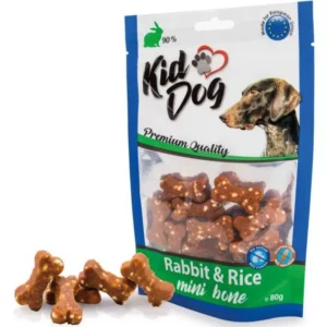 KIDDOG Bones kauliukai triušiena su ryžiais 80g