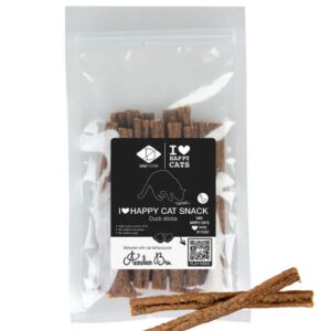 Skanėstai katėms I love happy cat snack ančių lazdelės 70g 11cm
