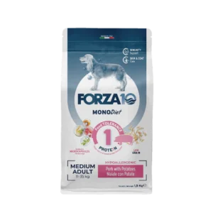 FORZA10 Monodiet Medium Adult šunims su kiauliena ir bulvėmis 1,5 kg
