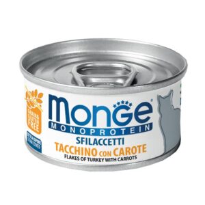 Monge Monoprotein Cat Flakes su kalakutiena ir morkomis 80g