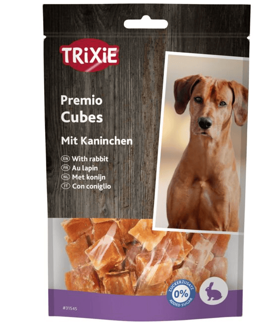TRIXIE PREMIO triušienos kubeliai 100 g TRIXIE PREMIO triušienos kubeliai 100 g