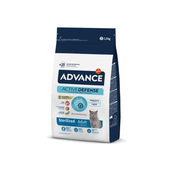 ADVANCE Sterilized Adult kalakutiena, miežiai 1,5 kg