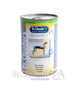 DR. CLAUDER'S SENSIBLE drėgnas maistas suaugusiems alergiškiems šunims su vištiena 400g