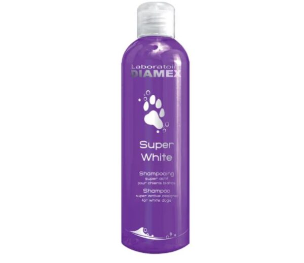 Diamex Super White Shampoo šampūnas baltam kailiui 250ml