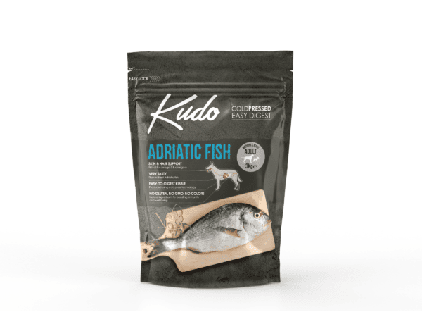 Kudo Adriatic Fish Medium Maxi Adult sausas maistas suaugusiems šunims 3 kg
