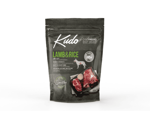 Kudo Lamb&Rice Medium Maxi Adult sausas maistas suaugusiems šunims 3 kg