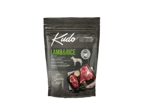 Kudo Lamb&Rice Mini Adult sausas maistas suaugusiems šunims 3 kg